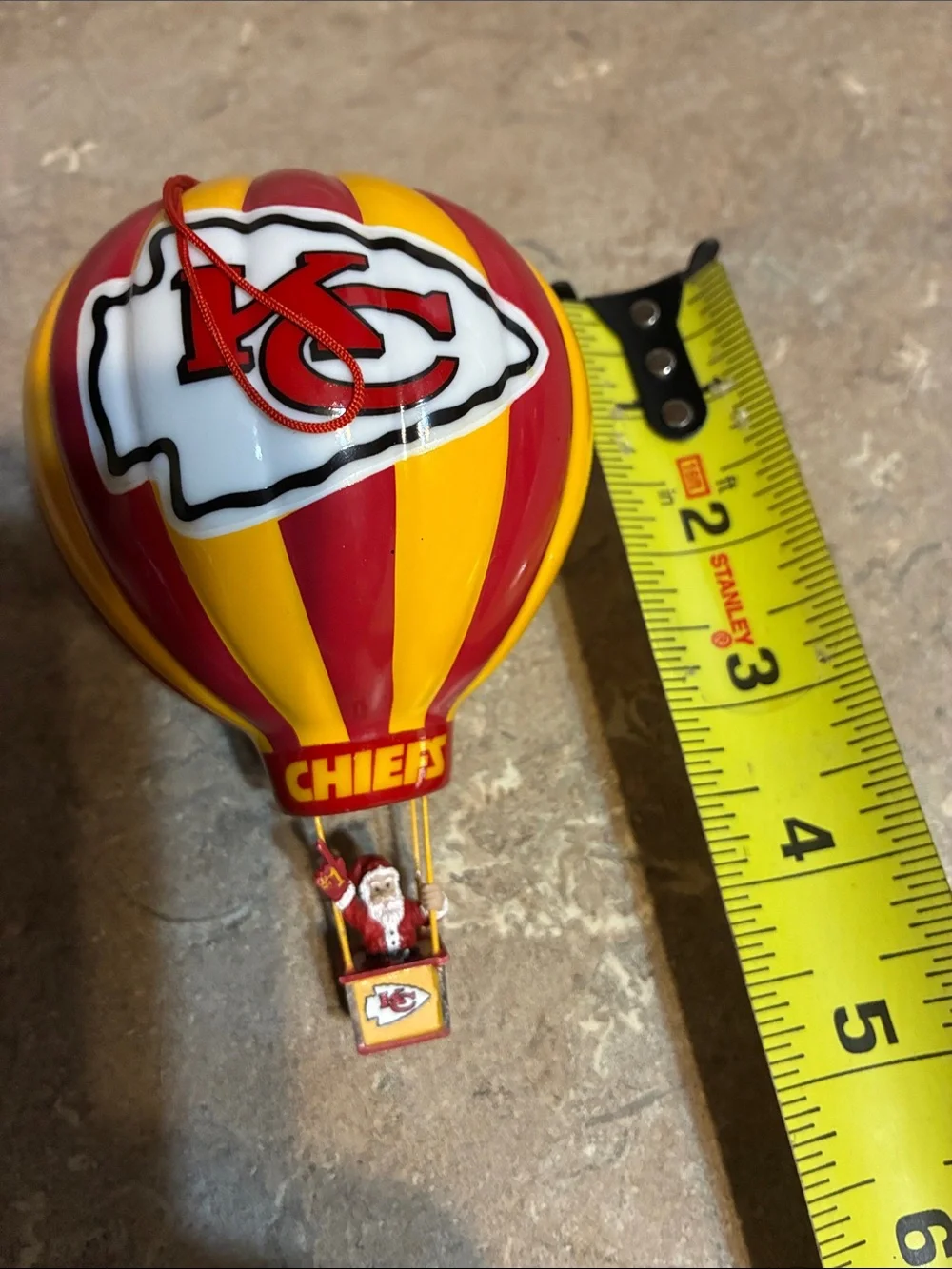 KC Chiefs 2003 Hot Air Balloon Christmas Ornament